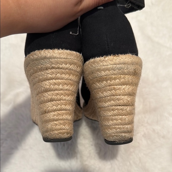 TOMS Black Ankle Strap Espadrilles - Picture 5 of 7